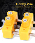 Yellow Mini Bench Vise Portable Adjustable Jaw Clamp Tool For Jewelry Making Woodworking Crafting 50x55x25mm