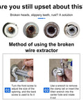 Top Notch Broken Pipe Extractor Tool For Rusted Fasteners, Damaged Screw Remover And Stripped Bolt Kit used on rusted pipe threads