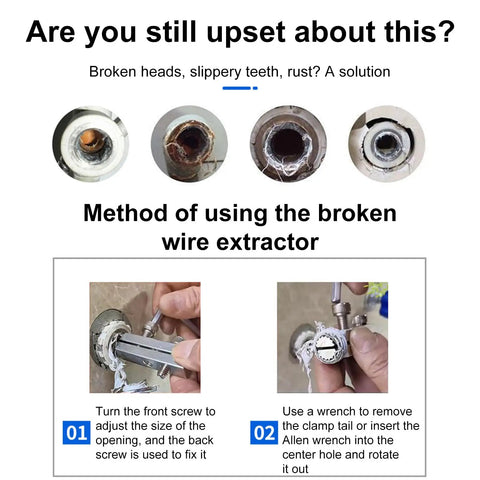 Top Notch Broken Pipe Extractor Tool For Rusted Fasteners, Damaged Screw Remover And Stripped Bolt Kit used on rusted pipe threads