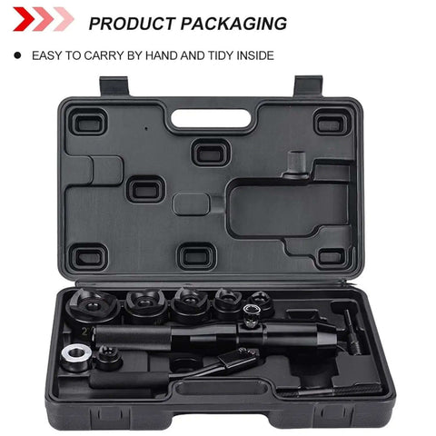 Hydraulic Hole Punch Kit With 6 Dies For Sheet Metal No Fuss Heavy Duty Puncher Lightweight Aluminum Alloy 66KN Pressing Force Case Opened