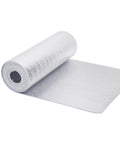 Rock Solid Reflective Insulation Roll 3mm Foam Core Radiant Barrier unrolled, showcasing silver reflective surface, 24x10 feet.