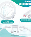 Anglechic 10-pack adult nasal cannula with 7 ft clear soft tubing and curved nose piece.