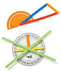 AngLegs Geometry Manipulatives Set With Protractors For Classroom Use, Hands On Angles And Polygons, colorful adjustable strips