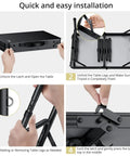Step-by-step instructions assembling Two Foot Folding Camping Table With Storage Net Three Height Adjustable Lightweight Portable Table