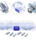 35 Piece Expansion Screws And Petal Nut Kit M4 M5 M6 For Hollow Walls Plasterboard Beefy Metal Petal Shaped Fasteners For Secure Furniture Assembly And DIY Projects Easy Install, plastic organizer box with metal screws