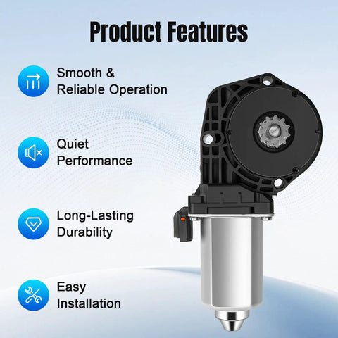 Image of Power Window Lift Motor For Ford Mustang Driver Side Left Front Or Rear 1994 To 2004 Convertible And Coupe Direct Fit Replacement With Interchange 742 268 Ensures Smooth Quiet Operation And Easy Installation