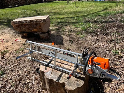 Portable Chainsaw Mill For Lumber And Slabs, Adjustable 14 Inch To 36 Inch Bar, 304 Stainless Steel And Aluminum Construction, Easy Milling Height And Width, Slab Thickness From 0.2 Inch To 11.81 Inch, Durable Home Workshop Tool