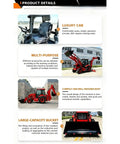 Compact Construction Machine With 4WD Power And 2.3m Digging Depth Built Tough Workhorse Loader Digger Combo With Multi Attachments Customizable Equipment in luxury cab, multi-purpose use, compact design, large-capacity bucket.