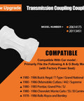 Power Seat Motor To Transmission Coupler For 1979 1988 GM Vehicles Replaces 20614175 And 20113451 product image with compatibility list
