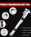 Automatic transmission shift tube with plunger and bushings, silver metal, Ford 1995–2011 compatibility