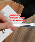 Close-up of breakaway notches for adjustment on Heavy Duty Steel Hanging File Frames Two Pack Adjustable File Cabinet Rails.