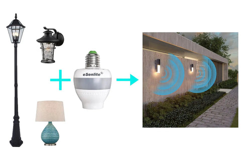 Plug And Play Smart Motion Sensor Light Adapter For E26 And E27 Sockets Turns Any Bulb Into A Dusk To Dawn Motion Activated Lamp