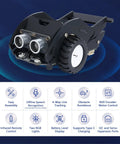 SharkBot 2 In 1 Intelligent Transportation Kit For Arduino And Scratch Smart Robot Car Kit Kid Friendly STEM Coding Toy For Classroom And Home Education ESP32 Powered Hands On Learning For Kids And Teens black robot car with ultrasonic sensors and wheels