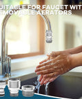 Brass Faucet Quick Connector Hose Adapter For Kitchen Bathroom And Shower Hose Link Garden Hose Portable Washer And Pet Bathing No Fuss Durable Chrome Finish Built For Easy Quick Fit And Leak Free Connections installed on kitchen sink