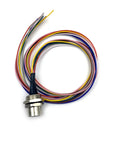 8-Pin M12 A-Code Waterproof Female Connector Cable 0.5M Straight Back-Mount Aviation Socket Unshielded IP67 Sensor Receptacle