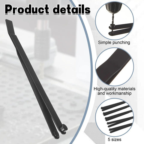 5 Piece Hole Finder And Sheet Metal Duplicator Kit With Guide Pins For No Guesswork Hole Alignment Pro Grade Includes 40 30 21 10 And One Quarter Inch Sizes For Aircraft And Racing Cars Black 12 Inch showing different components and features