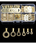 Get Your Crimp On With 150pcs Ring Lugs Eyes For M3 To M10 Copper Wire Connectors Non Insulated Cable Lug Assortment Kit The Ultimate Hardware Bundle For All Your Electrical Projects Today. copper ring lug assortment in plastic case, M3 to M10