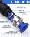 PIONFYNES 60‑pc straight push‑to‑connect air fittings kit; blue plastic body with metal ring components (exploded view).