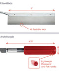 Two-piece pull saw set: 5-inch blade with 46 TPI and red K5 handle