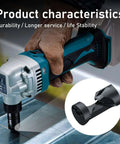 Die Holder For Electric Nibblers Heavy Duty Durable Replacement Part With Precise Fit Between Punch And Lock Nut shown in use