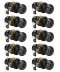 10 Pack Oil Rubbed Bronze Interior Door Knobs Privacy Round Doorknobs For Bedroom Or Bathroom Classic Hardware Set 