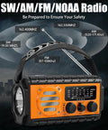 Emergency Weather Radio With Hand Crank And Solar Charging NOAA Alerts SW AM FM Survival Radio 20000mAh Battery Fast Charge