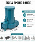 Front view of Automatic Spring Separator for small coil springs 2 to 15mm diameter, stainless steel tray, safety guards.