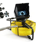 Rugged Pipe Inspection Camera With A 4.3 Inch Hd Dvr Monitor And 100 Ft Waterproof Cable for viewing drain clogs and wall leaks.