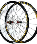 700C Road Wheelset With 30mm Aluminum Double Wall Rims, Quick Release Front 100mm Rear 130mm, Matte Black, CV Brake Compatible.