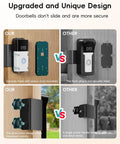 Comparison of our Anti-Theft Video Doorbell Mount No-Drill Install and other mounts, highlighting two-screw stability and secure fix.