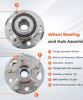 Two Pack Front Wheel Hub Bearings Replacement For Chevy Equinox Malibu GMC Terrain 2010 To 2017 Part 513288 diagram