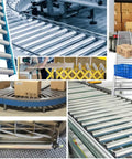 Heavy Duty Gravity Conveyor Rollers Steel Tube 2 Inch Diameter By 10 Inches Long Pack Of Three shown in warehouse applications.