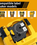 Image of compatible label maker models for Heavy Duty Polyolefin Heat Shrink Wire Labels Built Like A Brick For Rhino 4200 5200 6000 And 3M Tools Hardcore Flame Retardant Cable Marking Tape 18 Mil Thick.