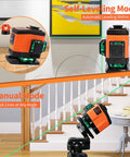 360 Degree Floor Laser Level Self Leveling 3D Laser Tool For Construction Pros in self-leveling and manual modes