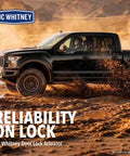 Rear Right Door Lock Actuator For Chevrolet GMC Models Bolts Right On Power Door Motor Replacement shown on a black truck in the desert.