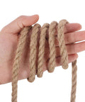 Heavy Duty 50 Foot 8mm Jute Rope For Crafts And Cat Scratcher Posts Bundling And Hanging Natural Thick Twine Durable Jute For DIY Projects And Home Decor held in hand