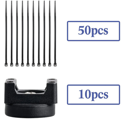 Magnetic Zip Tie Mount Kit 60 Piece For Cable Management With Heavy Duty Nylon Ties And Magnetic Bases Holds About Eleven And A Half Pounds Multipurpose Wire Organizer For Home Office Garage And Workshop
