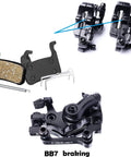 Front And Rear Bike Disc Brake Kit With 160mm Rotors Calipers Cables Levers And Fixing Screws, stainless steel calipers detail.