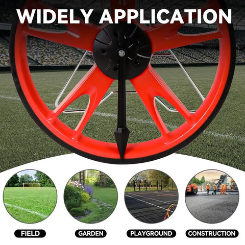 Digital Measuring Wheel With Three Section Foldable Frame And Bright LED Display For Quick Garden Survey And Land Counting Slings Into Compact Backpack Crafted Rock Solid To Track Every Foot Straight Up Accurate For Any Outdoor Gig