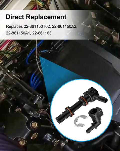 Gear Lube Hose Connector For Alpha One Gen 2 And Bravo 1 2 3 Stern Drives Replacement Kit detailed parts view