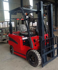 3300 To 6000 Lb Electric Stacker Forklift For Warehouses Powering Logistics With Battery Operated Material Handling Lift Truck Storage Centers, side view in industrial setting