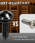 Close-up of rust-resistant 12 24 Rack Screws With Nylon Washers Server Rack Mounting Hardware for secure installations.