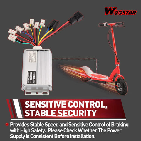 Ride Ready 48V 1000W Motorcycle Speed Controller Replacement For Electric Scooter E Bike Bicycle Tricycle DC Brushed Motor With Under Voltage Protection And Current Limit