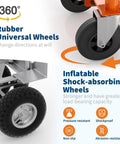 All In One 4 In 1 Convertible Aluminum Hand Truck With 1000 LB Capacity featuring rubber universal and inflatable wheels