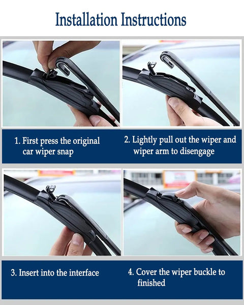Installation of Kia Wiper Blades 3 Pack OEM Quality Front And Rear Replacement Blades Fits Soul 2010 To 2019 Sorento 2011 To 2015