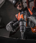 Heavy Duty 18V Cordless Impact Drill Packs Killer 110Nm Torque And Dual Speed Gears With Two Rugged 4.0Ah Batteries Plus Bright Led Work Light For Serious Weekend Warriors, drilling masonry with drill bit.