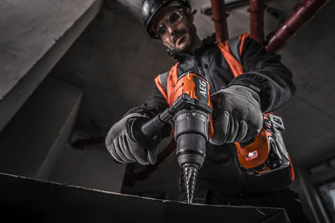 Heavy Duty 18V Cordless Impact Drill Packs Killer 110Nm Torque And Dual Speed Gears With Two Rugged 4.0Ah Batteries Plus Bright Led Work Light For Serious Weekend Warriors, drilling masonry with drill bit.