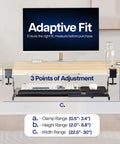 Large Height And Width Adjustable Under Desk Keyboard Tray With C-Clamp Mount System, Extends From 22.5 To 30 Inches, under desk view