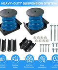 Heavy Duty Front Suspension Helper Springs For 2008 To 2021 Ford F-53 Chassis Upgrade showing components and bolts