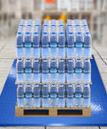 Heavy Duty Digital Floor Scale 48X72 Inch Pallet Weight Platform With Rapid Digital Indicator showcasing pallets of water bottles.